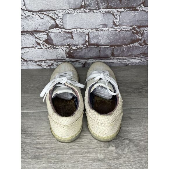 Massimo Dutti White Leather Snake Skin Embossed Trainers Shoes Women Sz 39EU/8.5 - Picture 5 of 16